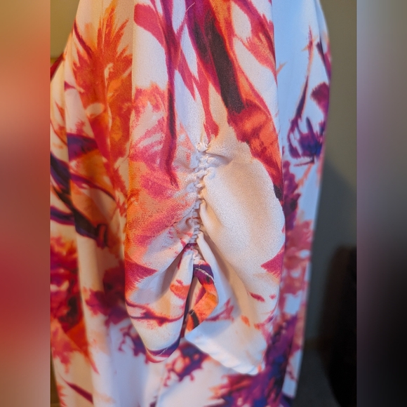 Women's APT. 9 multicolor pink splash blouse SZ 1X - Picture 5 of 12